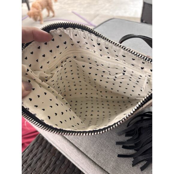 NWOT Brighton Canvas Love & joy Heart Crossbody Bag Purse Wristlet Canvas - Picture 6 of 6